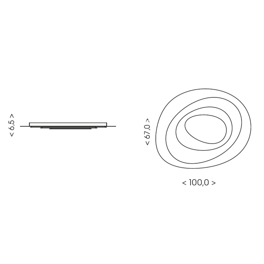 BRILAGI - Димируемо таванно осветително тяло MODERN MAXI LED/105W/230V 3000-6000K 83,5x100 cm + дистанционно управление