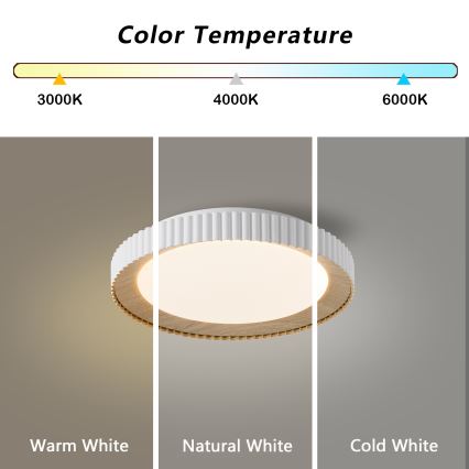 Brilagi - димируемо LED таванно осветително тяло NEXO LED/48W/230V 3000-6000K бяло Ø 43 см + дистанционно управление