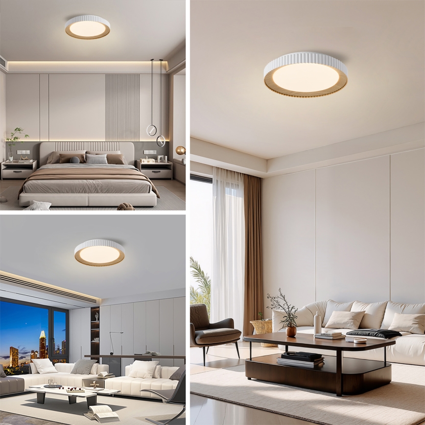Brilagi - димируемо LED таванно осветително тяло NEXO LED/48W/230V 3000-6000K бяло Ø 43 см + дистанционно управление