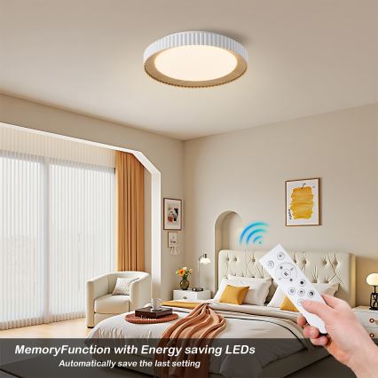Brilagi - димируемо LED таванно осветително тяло NEXO LED/48W/230V 3000-6000K бяло Ø 43 см + дистанционно управление