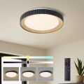 Brilagi - LED димируемо таванно осветително тяло NEXO LED/48W/230V 3000-6000K черно Ø 43 см + дистанционно управление