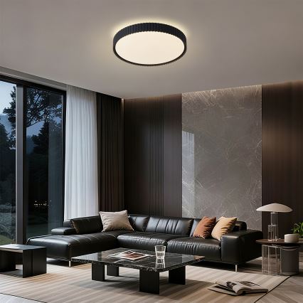 Brilagi - LED таванно осветително тяло ORINO LED/54W/230V 3000-6000K, с възможност за димиране, черно, диаметър 43 см + дистанционно управление