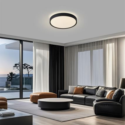 Brilagi - LED таванно осветително тяло ORINO LED/54W/230V 3000-6000K, с възможност за димиране, черно, диаметър 43 см + дистанционно управление