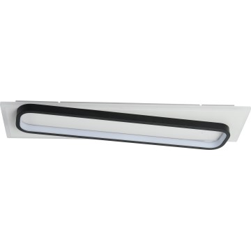 Brilagi - LED димируемо таванно осветително тяло OUTLINE LED/52W/230V 3000-6000K 15x60 cm бяло/черно + дистанционно управление