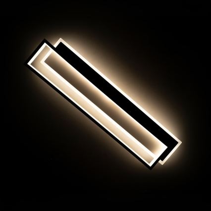 BRILAGI - LED димируемо таванно осветително тяло OUTLINE LED/66W/230V 3000-6000K 15x60 см бяло/черно + дистанционно управление