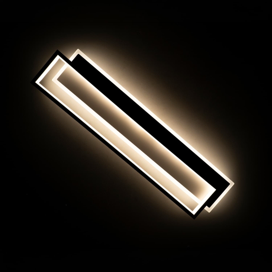 BRILAGI - LED димируемо таванно осветително тяло OUTLINE LED/66W/230V 3000-6000K 15x60 см бяло/черно + дистанционно управление