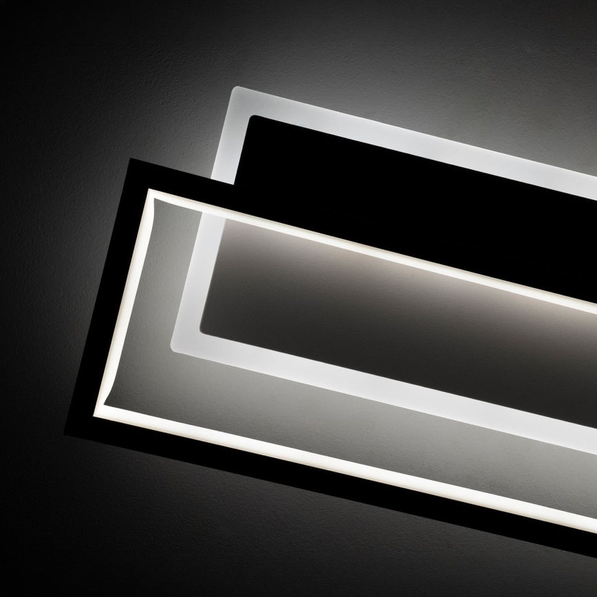 BRILAGI - LED димируемо таванно осветително тяло OUTLINE LED/66W/230V 3000-6000K 15x60 см бяло/черно + дистанционно управление