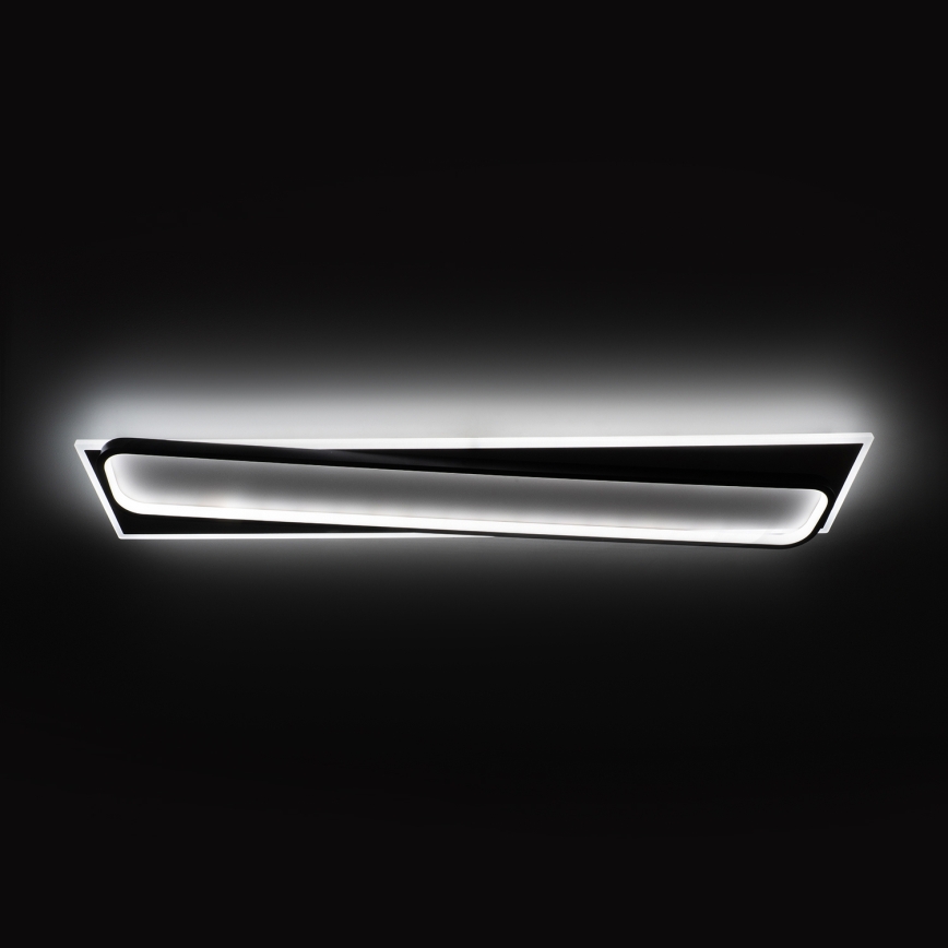 Brilagi - LED димируемо таванно осветително тяло OUTLINE LED/90W/230V 3000-6000K 18x100 см бяло/черно + дистанционно управление