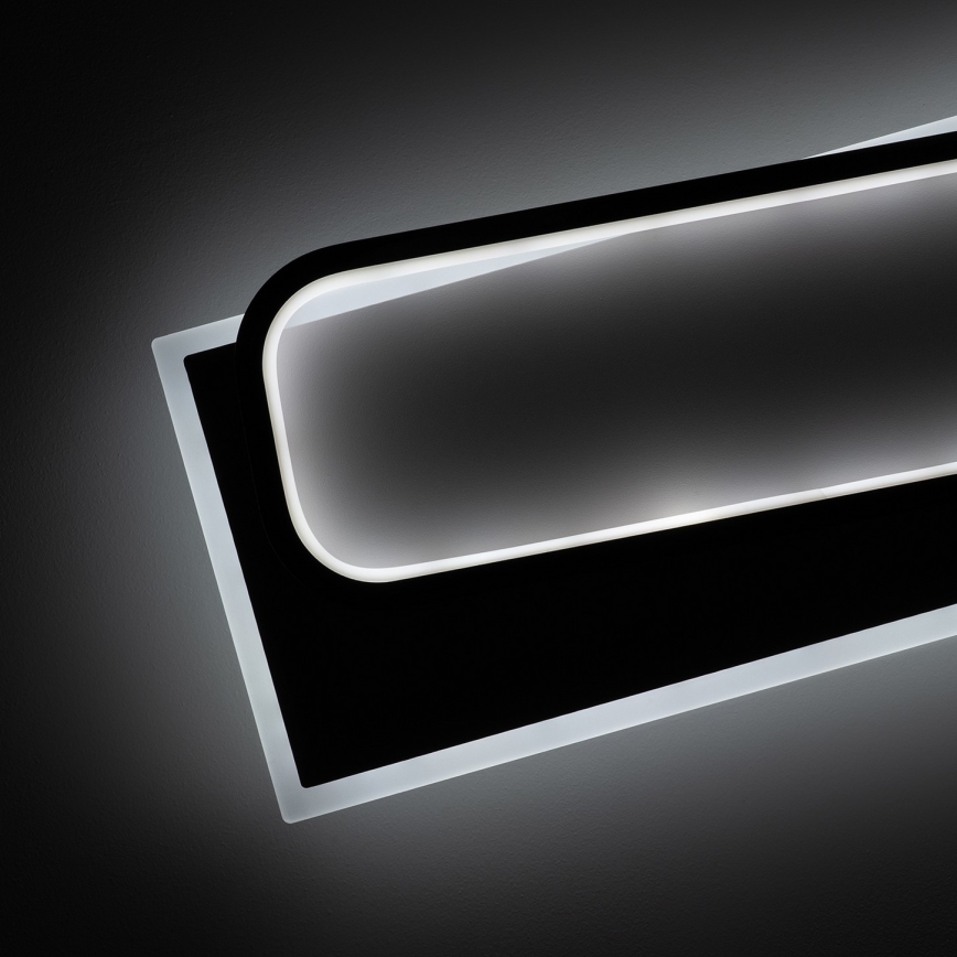 Brilagi - LED димируемо таванно осветително тяло OUTLINE LED/90W/230V 3000-6000K 18x100 см бяло/черно + дистанционно управление