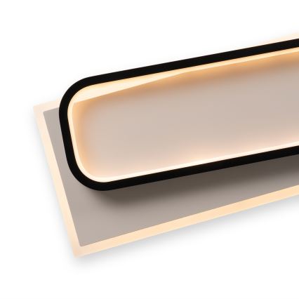 Brilagi - LED димируемо таванно осветително тяло OUTLINE LED/90W/230V 3000-6000K 18x100 см бяло/черно + дистанционно управление
