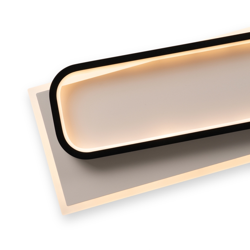 Brilagi - LED димируемо таванно осветително тяло OUTLINE LED/90W/230V 3000-6000K 18x100 см бяло/черно + дистанционно управление