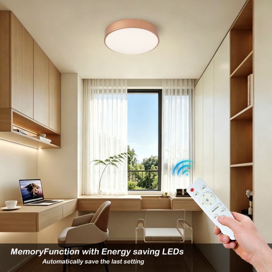 BRILAGI - LED таванно осветително тяло с димиране POOL LED/36W/230V 3000-6000K Ø 30 см медно + дистанционно управление
