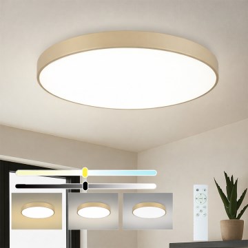 Brilagi - LED димируемо таванно осветително тяло POOL SMART LED/100W/230V 3000-6000K 80 cm бежово Wi-Fi Tuya + дистанционно управление