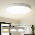 Brilagi - LED димируемо таванно осветително тяло POOL SMART LED/128W/230V 3000-6000K Ø 100 cm Wi-Fi Tuya бяло + дистанционно управление