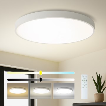 Brilagi - LED димируемо таванно осветително тяло POOL SMART LED/128W/230V 3000-6000K Ø 100 cm Wi-Fi Tuya бяло + дистанционно управление