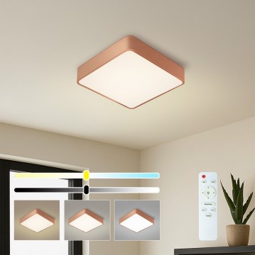 BRILAGI - LED димируемо таванно осветително тяло POOL SQUARE LED/36W/230V 3000-6000K 40x40 см медно + дистанционно управление