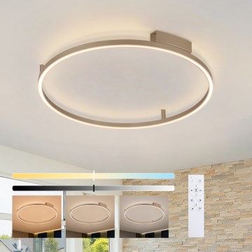 Brilagi - LED димируемо таванно осветително тяло PORTOFINO LED/60W/230V 3000-6000K Ø 80 см бежово + дистанционно управление