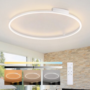 Brilagi - LED димируемо таванно осветително тяло PORTOFINO LED/85W/230V 3000-6000K Ø 120 см бяло + дистанционно управление