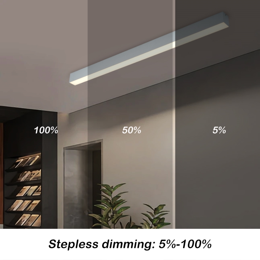 Brilagi - Димируема LED таванна лампа SLEEKLINE SMART LED/40W/230V 3000-6000K Wi-Fi Tuya сребриста + дистанционно управление