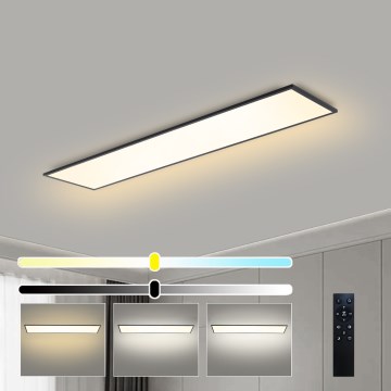 Brilagi - LED димируемо таванно осветително тяло SLIMFRAME LED/58W/230V 120x30 см 3000-6000K черно + дистанционно управление