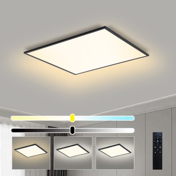 Brilagi - LED димируемо таванно осветително тяло SLIMFRAME LED/58W/230V 60x60 см 3000-6000K черно + дистанционно управление