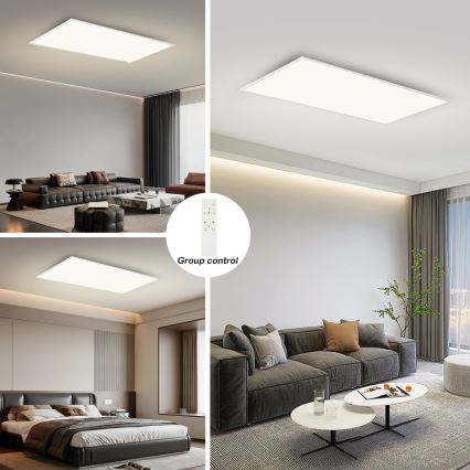 Brilagi - димируемо LED таванно осветително тяло SLIMFRAME LED/80W/230V 120x60 cm 3000-6000K бяло + дистанционно управление