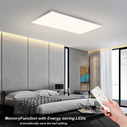 Brilagi - димируемо LED таванно осветително тяло SLIMFRAME LED/80W/230V 120x60 cm 3000-6000K бяло + дистанционно управление
