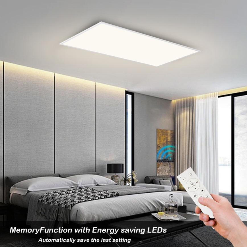 Brilagi - димируемо LED таванно осветително тяло SLIMFRAME LED/80W/230V 120x60 cm 3000-6000K бяло + дистанционно управление