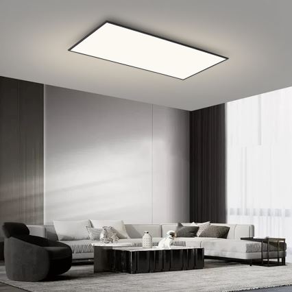 Brilagi - димируемо таванно LED осветително тяло SLIMFRAME LED/80W/230V 120x60 cm 3000-6000K черно + дистанционно управление