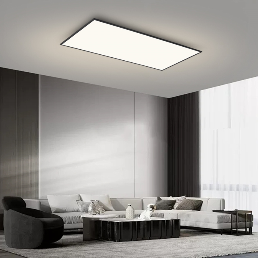 Brilagi - димируемо таванно LED осветително тяло SLIMFRAME LED/80W/230V 120x60 cm 3000-6000K черно + дистанционно управление