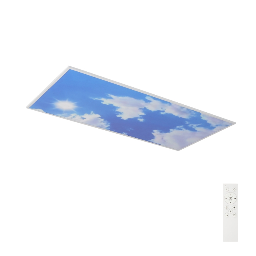 Brilagi - LED таванно осветително тяло с регулируема яркост SLIMFRAME SKY LED/80W/230V 120x60 cm 3000-6000K сребрист/син + дистанционно управление