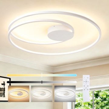 Brilagi - LED димируемо таванно осветително тяло TWISTER LED/105W/230V 3000-6000K Ø 100 cm бяло + дистанционно управление