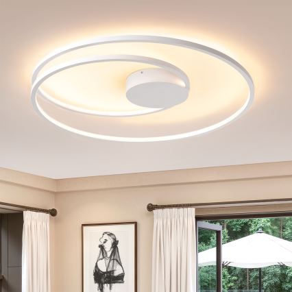 Brilagi - LED димируемо таванно осветително тяло TWISTER LED/105W/230V 3000-6000K Ø 100 cm бяло + дистанционно управление
