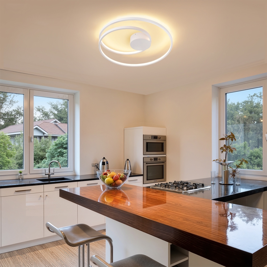 Brilagi - LED таванно осветително тяло с възможност за димиране TWISTER LED/48W/230V 3000-6000K диаметър 50 см бяло + дистанционно управление