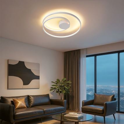 Brilagi - LED таванно осветително тяло с възможност за димиране TWISTER LED/48W/230V 3000-6000K диаметър 50 см бяло + дистанционно управление