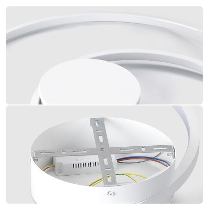 Brilagi - LED таванно осветително тяло с възможност за димиране TWISTER LED/48W/230V 3000-6000K диаметър 50 см бяло + дистанционно управление