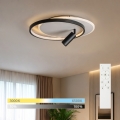 BRILAGI - LED димируемо таванно осветително тяло UNITY LED/48W/230V + 1xGU10/3W 3000-6000K 39x45 cm бял/черен + дистанционно управление