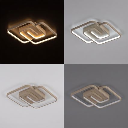 BRILAGI - Димируемо LED таванно осветително тяло VELO LED/64W/230V 3000-6500K 48x48 cm бежово + дистанционно управление