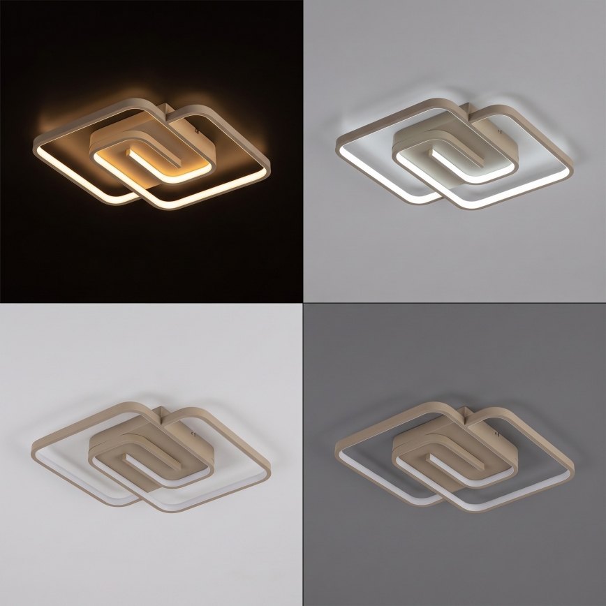 BRILAGI - Димируемо LED таванно осветително тяло VELO LED/64W/230V 3000-6500K 48x48 cm бежово + дистанционно управление