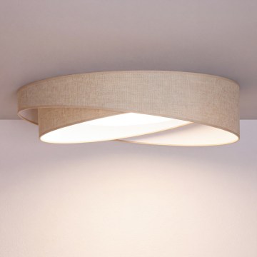 BRILAGI - LED димируемо таванно осветително тяло VELVET TWIST LED/36W/230V 3000-6000K пр. 65 см Wi-Fi Tuya Beacon бежово + дистанционно управление