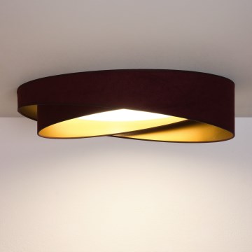 BRILAGI - LED димируемо таванно осветително тяло VELVET TWIST LED/36W/230V 3000-6000K Ø 65 cm Wi-Fi Tuya Beacon бордо/златисто + дистанционно управление