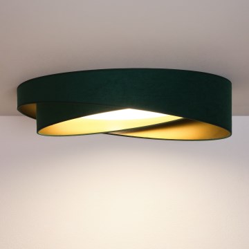 BRILAGI - LED димируемо таванно осветително тяло VELVET TWIST LED/36W/230V 3000-6000K Ø 65 cm Wi-Fi Tuya Beacon зелено/златно + дистанционно управление