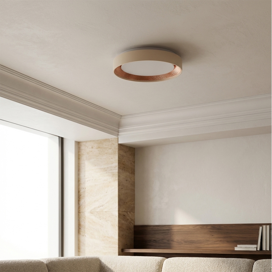 Brilagi - димируемо таванно LED осветително тяло WALDO LED/48W/230V 3000-6500K Ø 40 cm бежово/златно + дистанционно управление