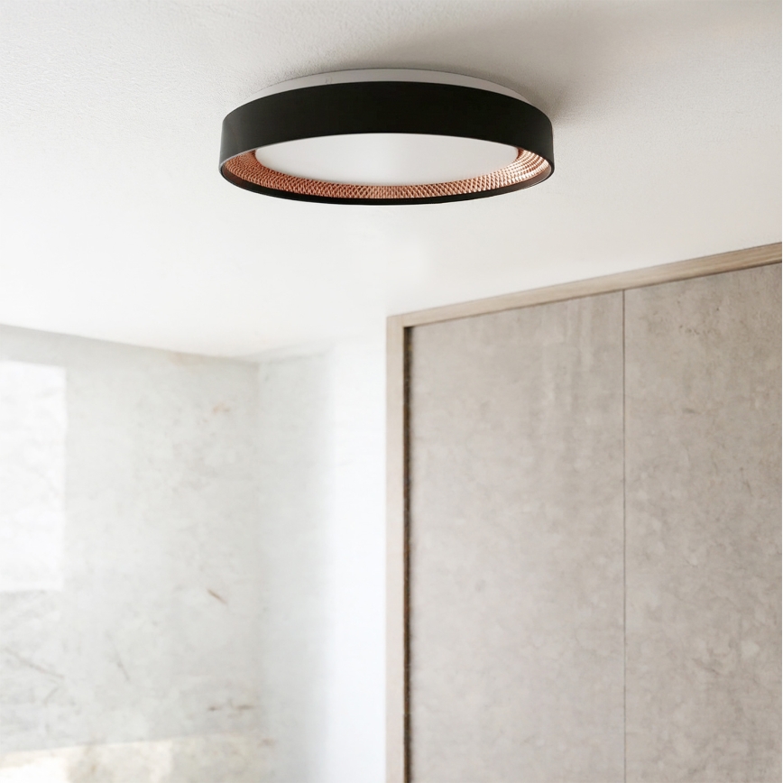 Brilagi - Димируемо LED таванно осветително тяло WALDO LED/48W/230V 3000-6500K диаметър 40 cm черно/златно + дистанционно управление