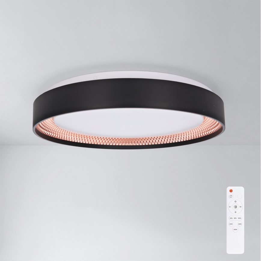 Brilagi - Димируемо LED таванно осветително тяло WALDO LED/48W/230V 3000-6500K диаметър 40 cm черно/златно + дистанционно управление