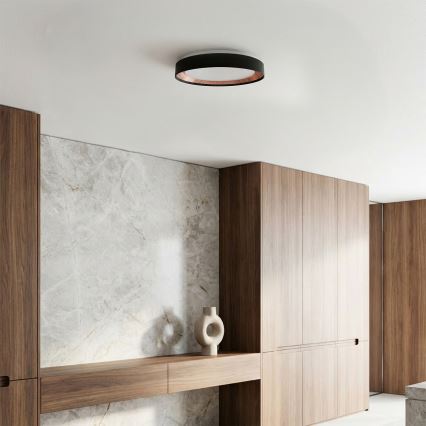 Brilagi - Димируемо LED таванно осветително тяло WALDO LED/48W/230V 3000-6500K диаметър 40 cm черно/златно + дистанционно управление