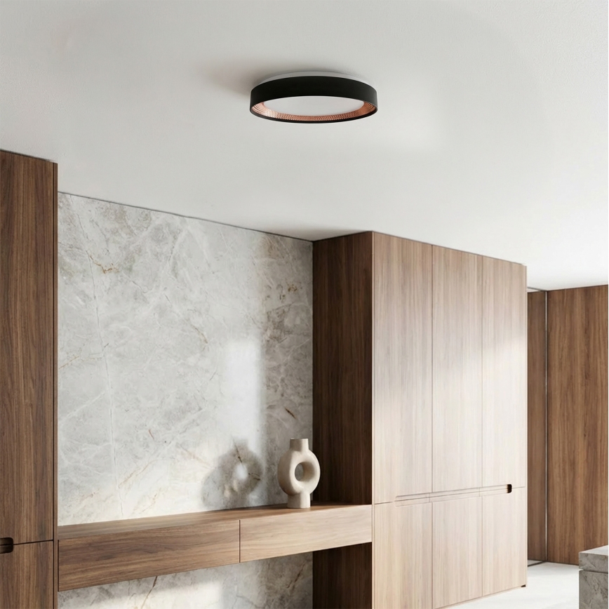 Brilagi - Димируемо LED таванно осветително тяло WALDO LED/48W/230V 3000-6500K диаметър 40 cm черно/златно + дистанционно управление