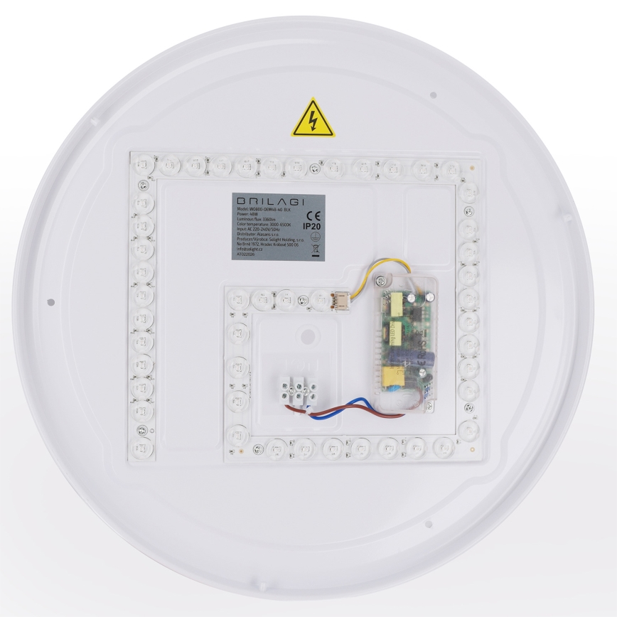 Brilagi - Димируемо LED таванно осветително тяло WALDO LED/48W/230V 3000-6500K диаметър 40 cm черно/златно + дистанционно управление
