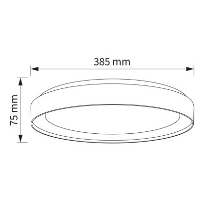 Brilagi - Димируемо LED таванно осветително тяло WALDO LED/48W/230V 3000-6500K диаметър 40 cm черно/златно + дистанционно управление