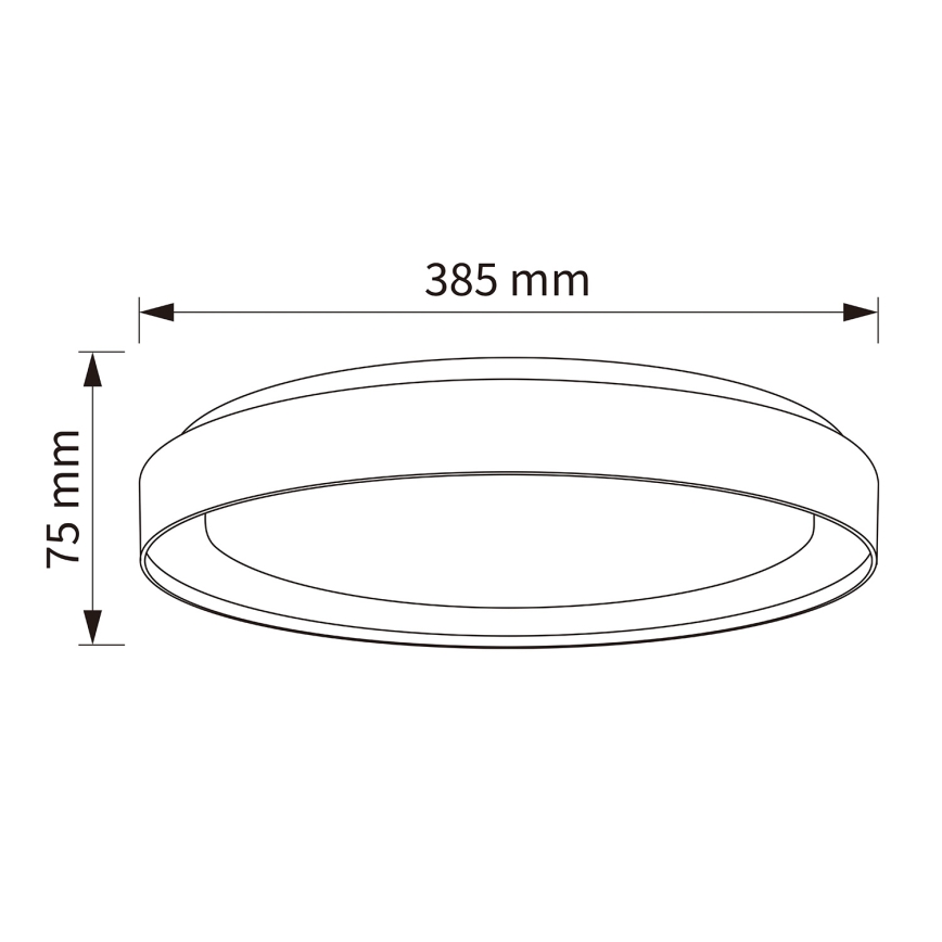 Brilagi - Димируемо LED таванно осветително тяло WALDO LED/48W/230V 3000-6500K диаметър 40 cm черно/златно + дистанционно управление